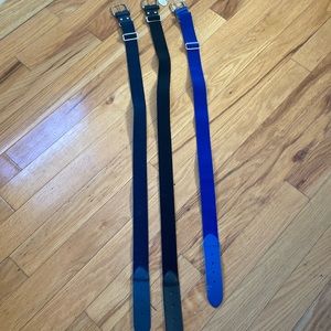 Adams Brand baseball belt(s) men’s. 1 navy. 1 Black. 1 royal blue. Adjustable